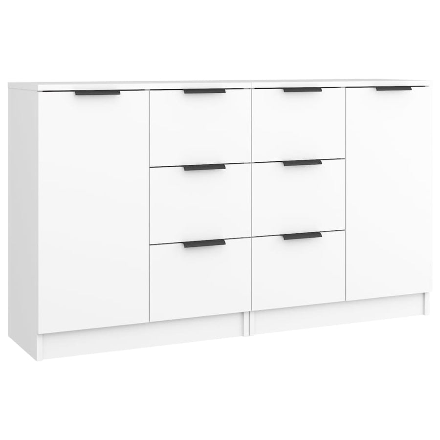 Dressoirs 2 St 60X30X70 Cm Bewerkt Hout Wit