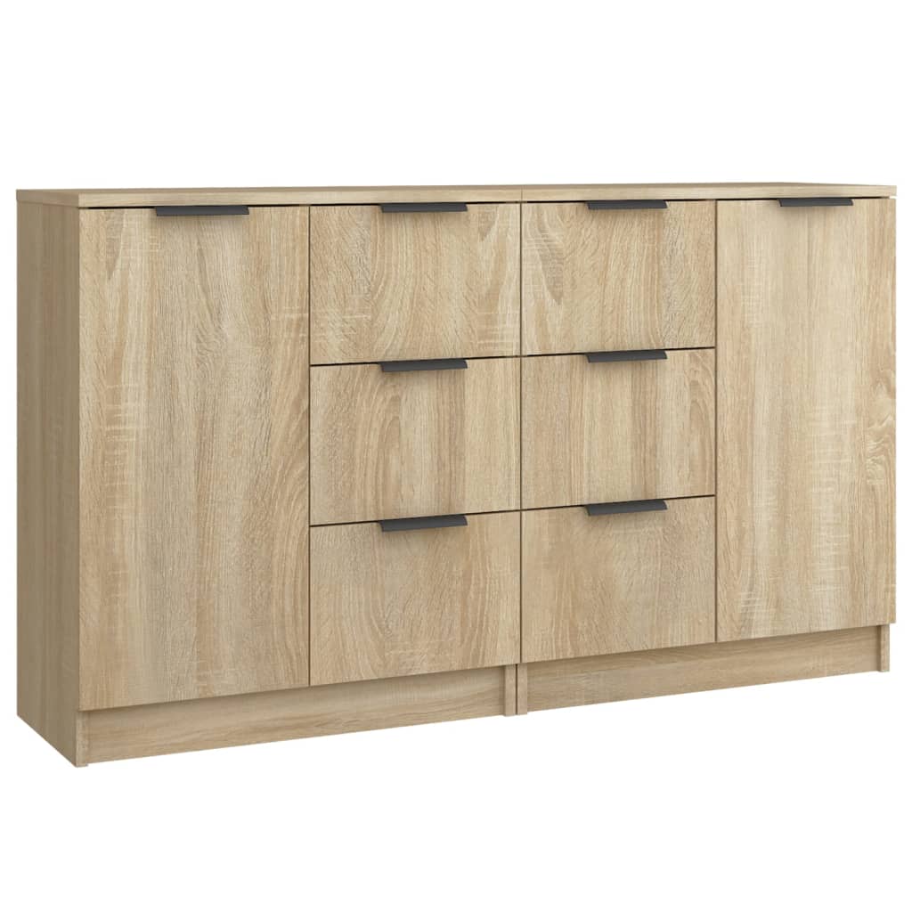 Dressoirs 2 St 60X30X70 Cm Bewerkt Hout Sonoma Eikenkleurig