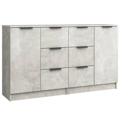 Dressoirs 2 St 60X30X70 Cm Bewerkt Hout Betongrijs