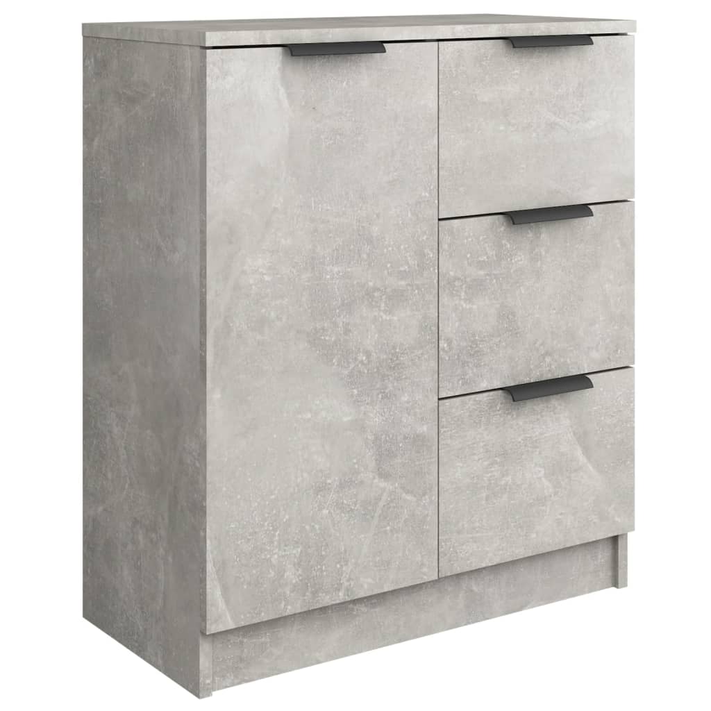 Dressoirs 2 St 60X30X70 Cm Bewerkt Hout Betongrijs