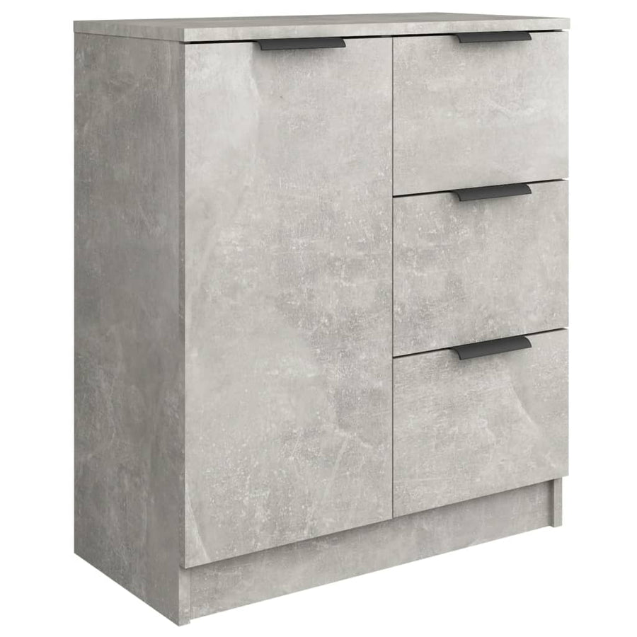 Dressoirs 2 St 60X30X70 Cm Bewerkt Hout Betongrijs