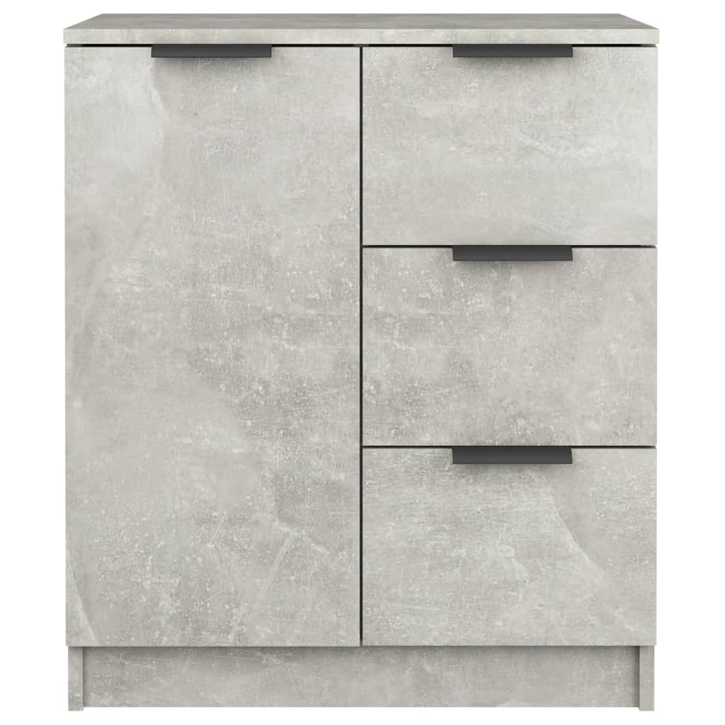 Dressoirs 2 St 60X30X70 Cm Bewerkt Hout Betongrijs