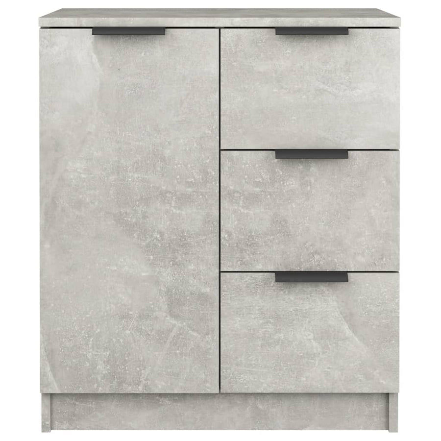 Dressoirs 2 St 60X30X70 Cm Bewerkt Hout Betongrijs