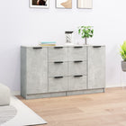 Sideboards 2 pcs 60x30x70 cm engineered wood concrete gray