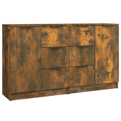 Dressoirs 2 St 60X30X70 Cm Bewerkt Hout Gerookt Eikenkleurig