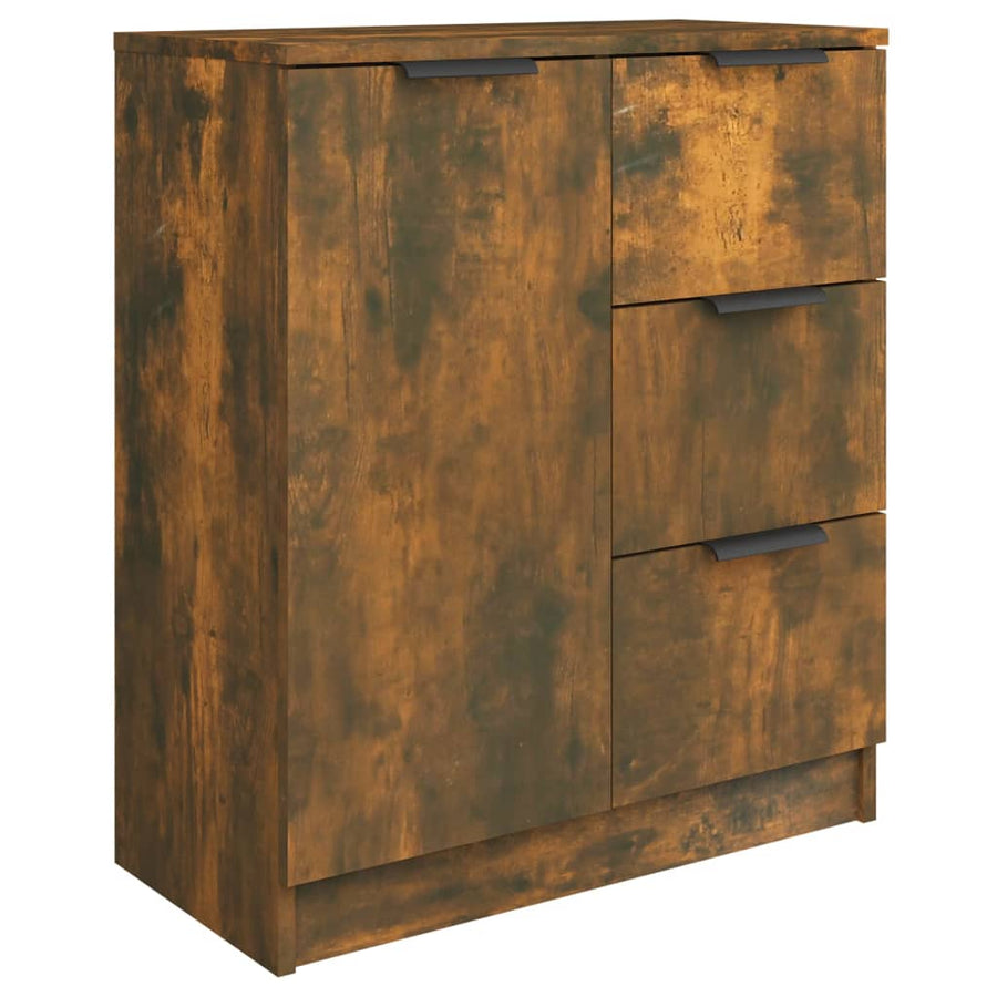 Dressoirs 2 St 60X30X70 Cm Bewerkt Hout Gerookt Eikenkleurig