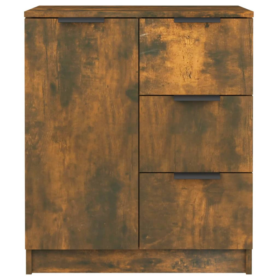 Dressoirs 2 St 60X30X70 Cm Bewerkt Hout Gerookt Eikenkleurig