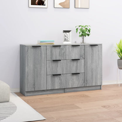 Dressoirs 2 St 60X30X70 Cm Bewerkt Hout Grijs Sonoma Eikenkleur