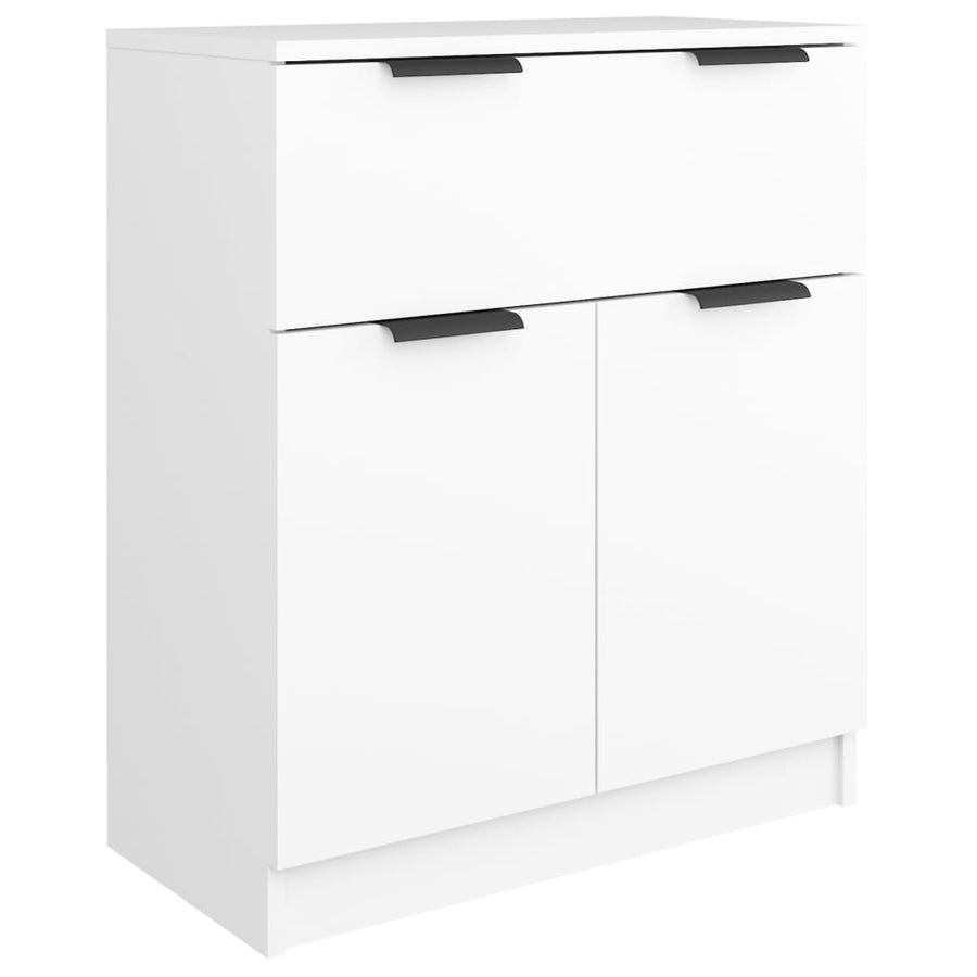 Dressoirs 3 st bewerkt hout wit Wit