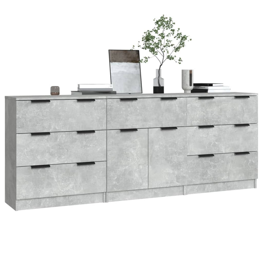 Dressoirs Bewerkt Hout Betongrijs