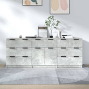 Dressoir 60x30x70 cm bewerkt hout betongrijs