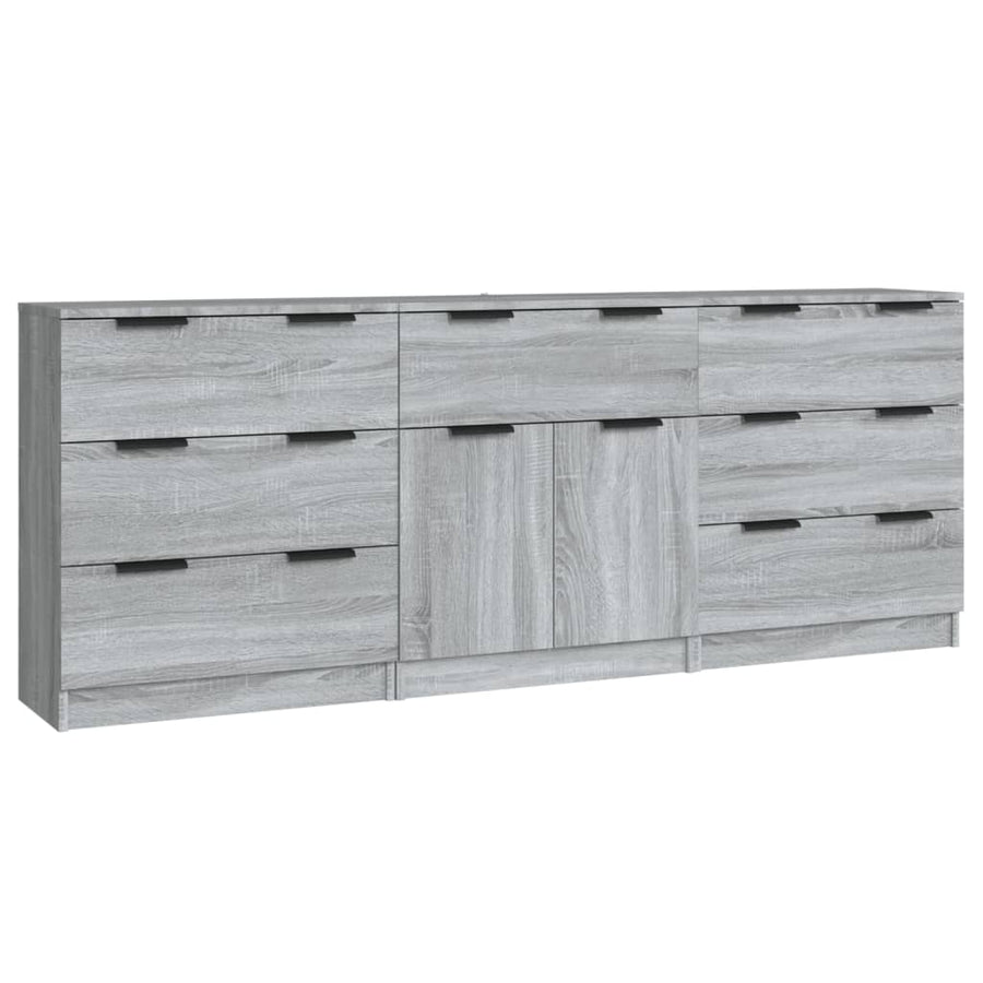 Dressoirs St Bewerkt Hout Eikenkleurig Grijs sonoma