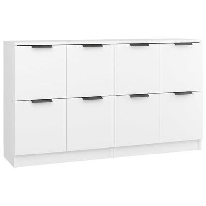 Dressoirs 2 St 60X30X70 Cm Bewerkt Hout Wit