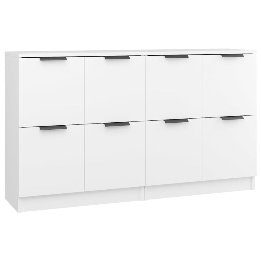 Dressoirs 2 St 60X30X70 Cm Bewerkt Hout Wit