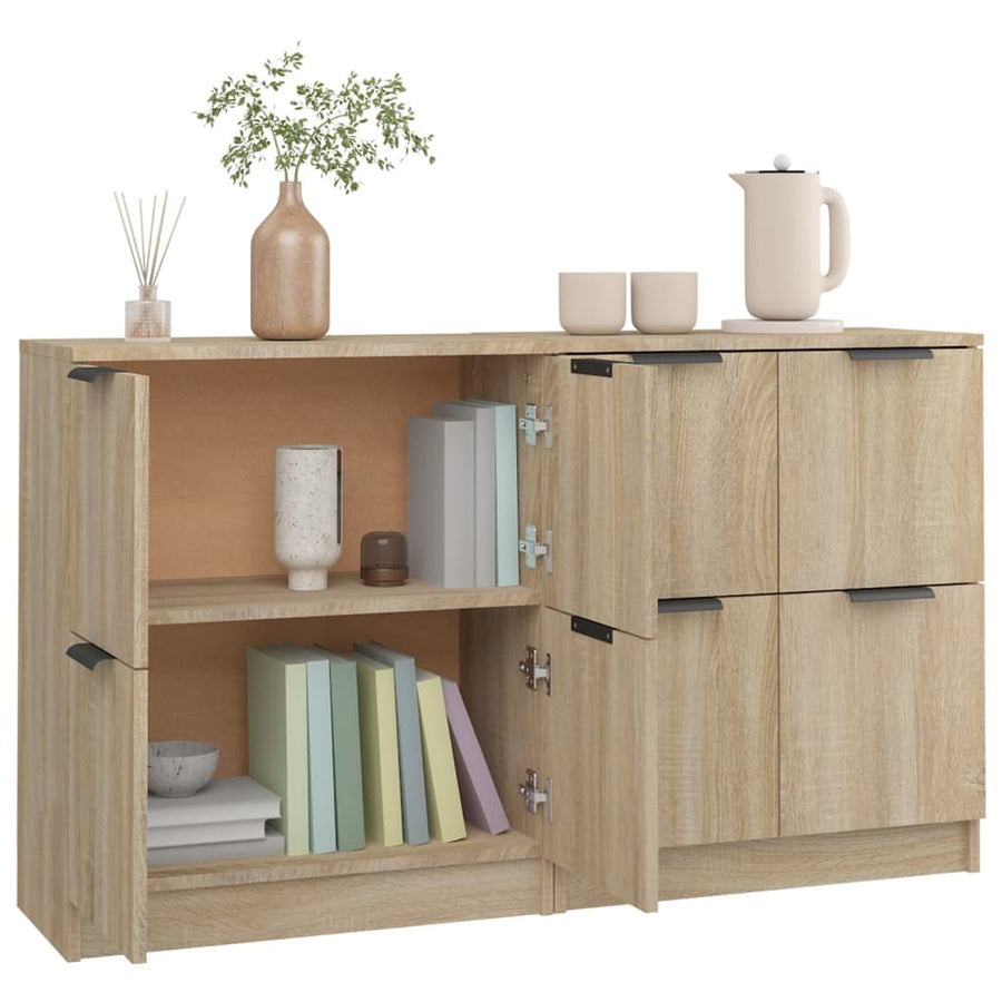 Dressoirs 2 St 60X30X70 Cm Bewerkt Hout Sonoma Eikenkleurig