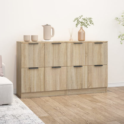 Dressoirs 2 St 60X30X70 Cm Bewerkt Hout Sonoma Eikenkleurig
