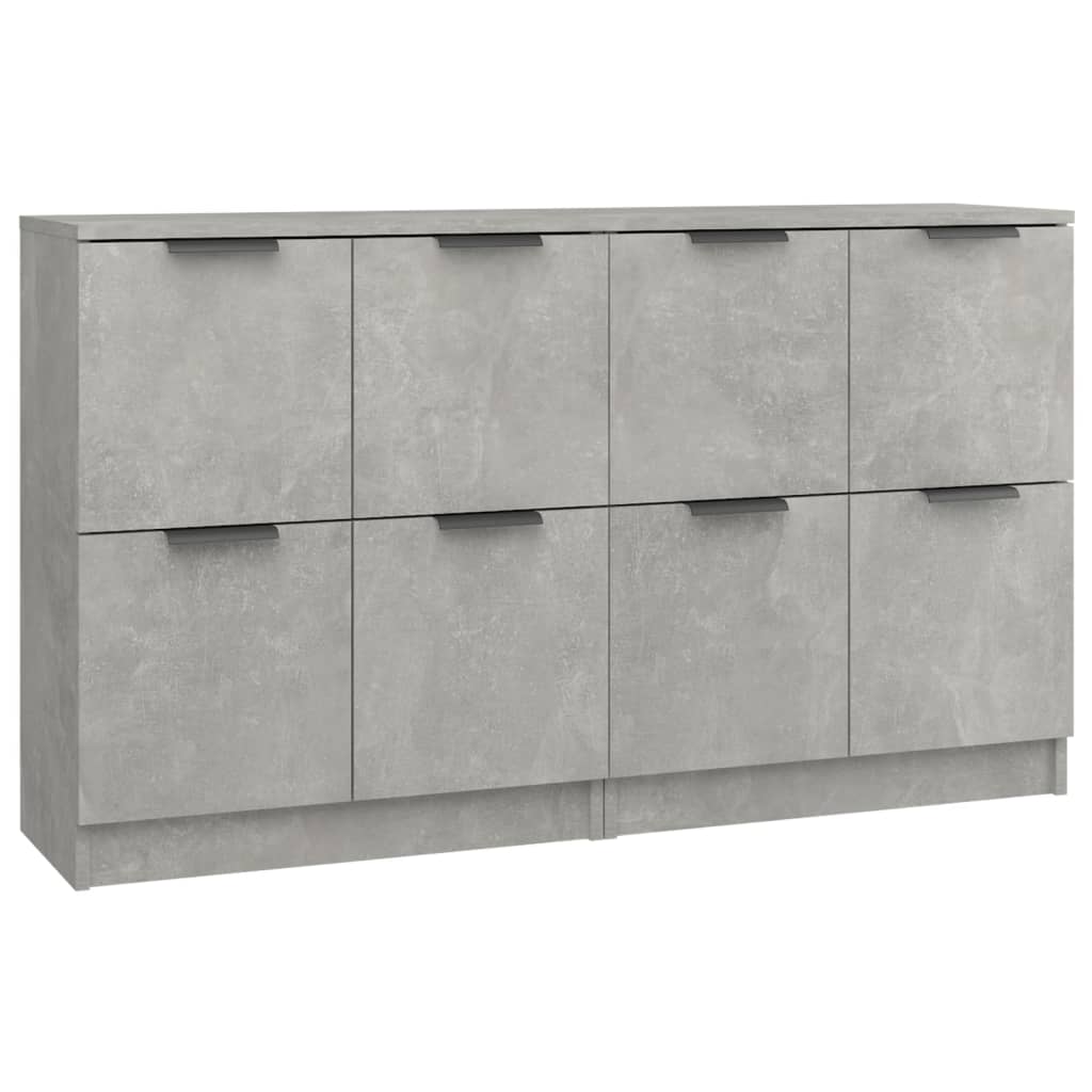 Dressoirs 2 St 60X30X70 Cm Bewerkt Hout Betongrijs