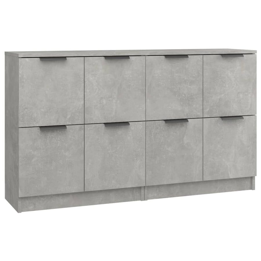 Dressoirs 2 St 60X30X70 Cm Bewerkt Hout Betongrijs
