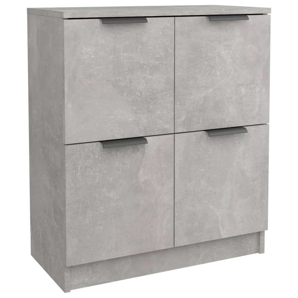 Dressoirs 2 St 60X30X70 Cm Bewerkt Hout Betongrijs