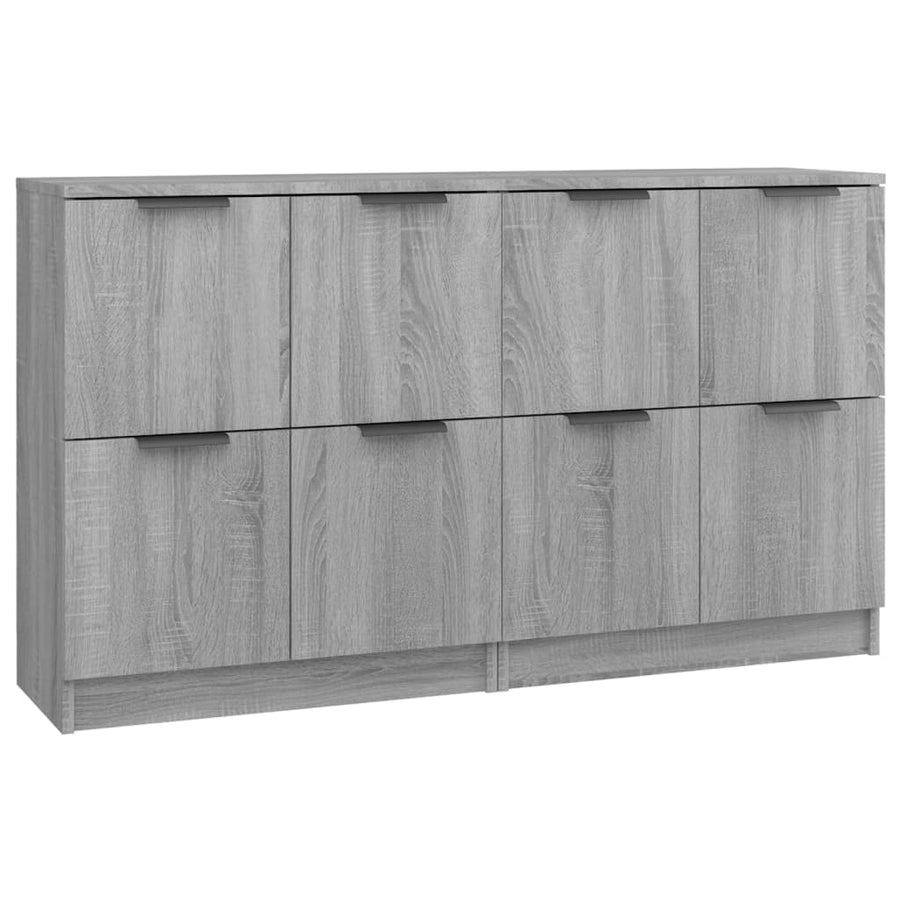 Dressoirs 2 St 60X30X70 Cm Bewerkt Hout Grijs Sonoma Eikenkleur
