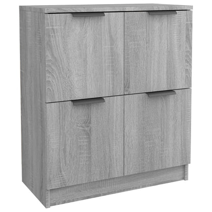 Dressoirs 2 St 60X30X70 Cm Bewerkt Hout Grijs Sonoma Eikenkleur