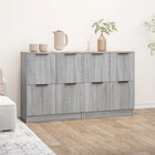 Sideboards 2 pcs 60x30x70 cm engineered wood grey Sonoma oak