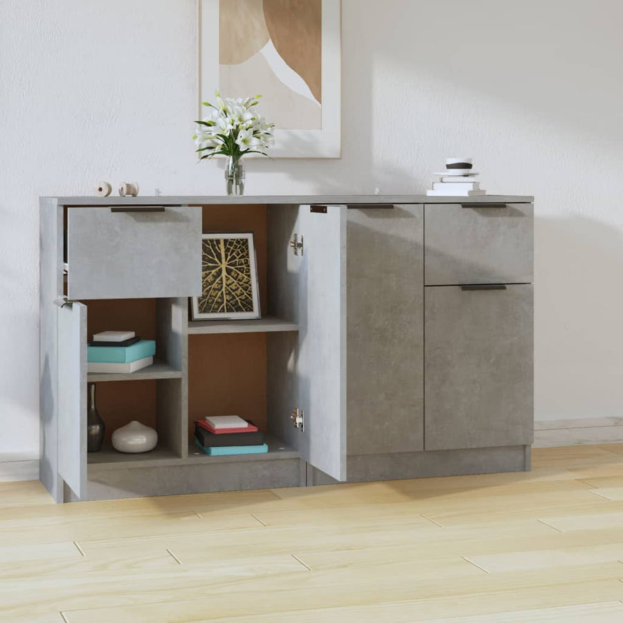 Dressoirs 60X30X70 Cm Bewerkt Hout Betongrijs