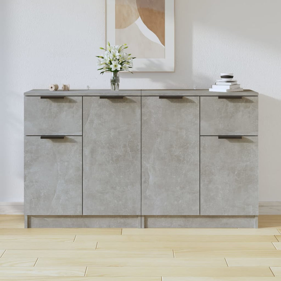 Dressoirs 60X30X70 Cm Bewerkt Hout Betongrijs