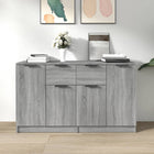 Dressoirs 2 st 60x30x70 cm grijs sonoma eiken bewerkt hout