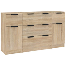 -Delige Dressoirset Bewerkt Hout Sonoma eiken