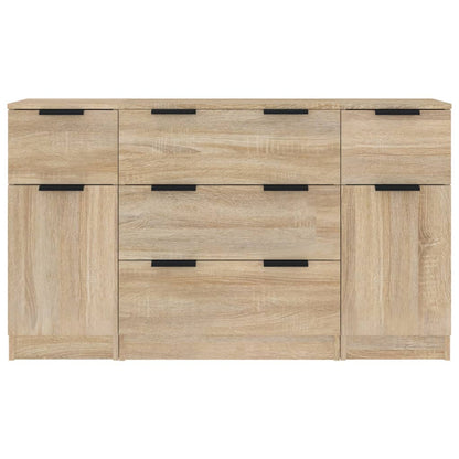 -Delige Dressoirset Bewerkt Hout Sonoma eiken