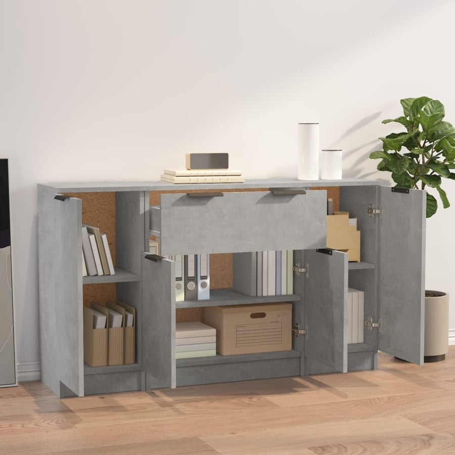 Dressoirs Bewerkt Hout Betongrijs