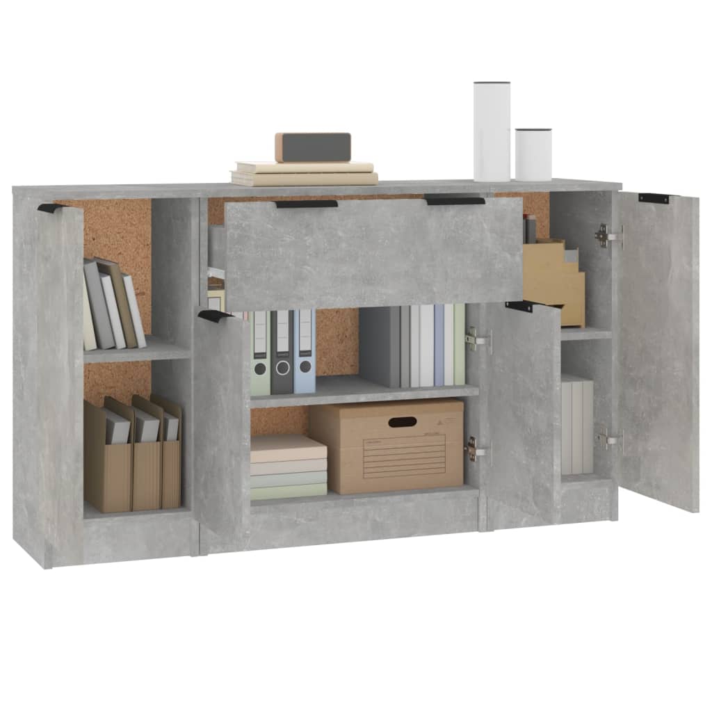 Dressoirs Bewerkt Hout Betongrijs