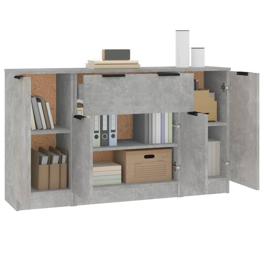 Dressoirs Bewerkt Hout Betongrijs