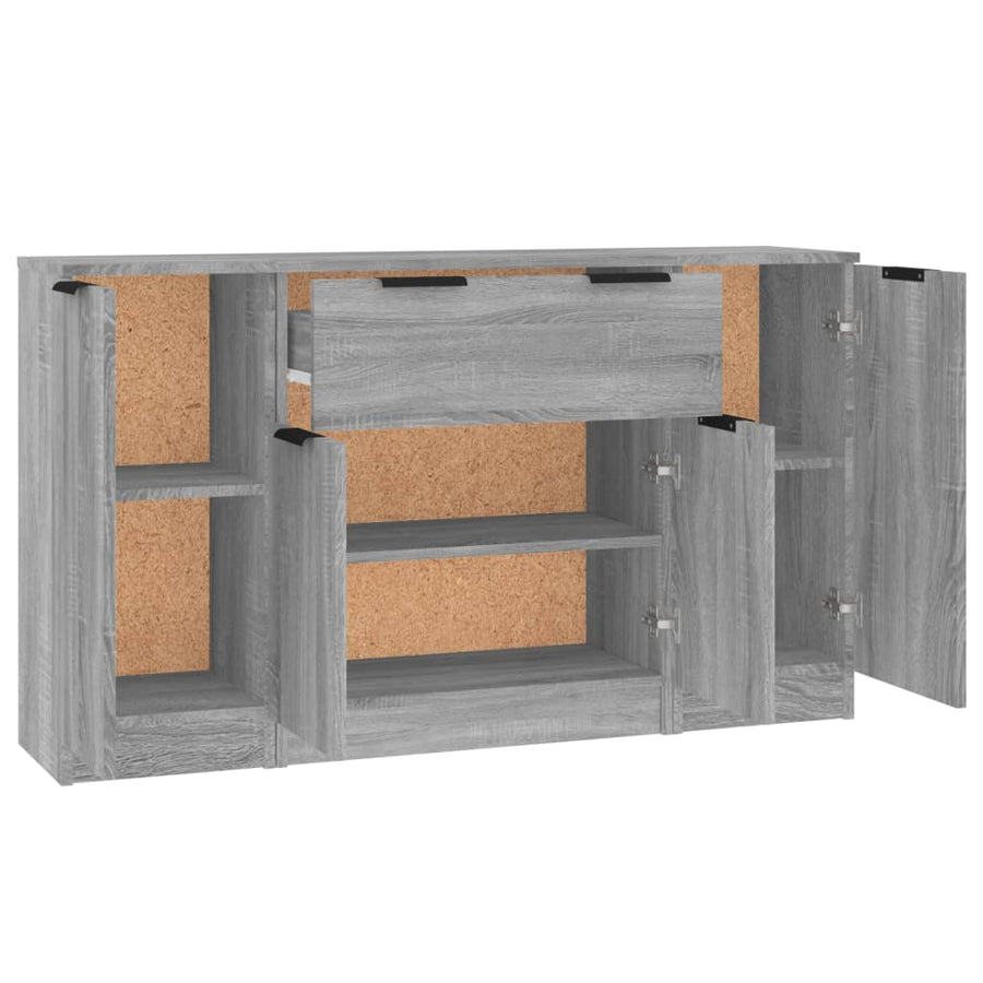 Dressoirs Bewerkt Hout Eikenkleurig Grijs sonoma