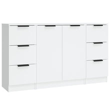 Dressoirs 3 St Bewerkt Hout Wit
