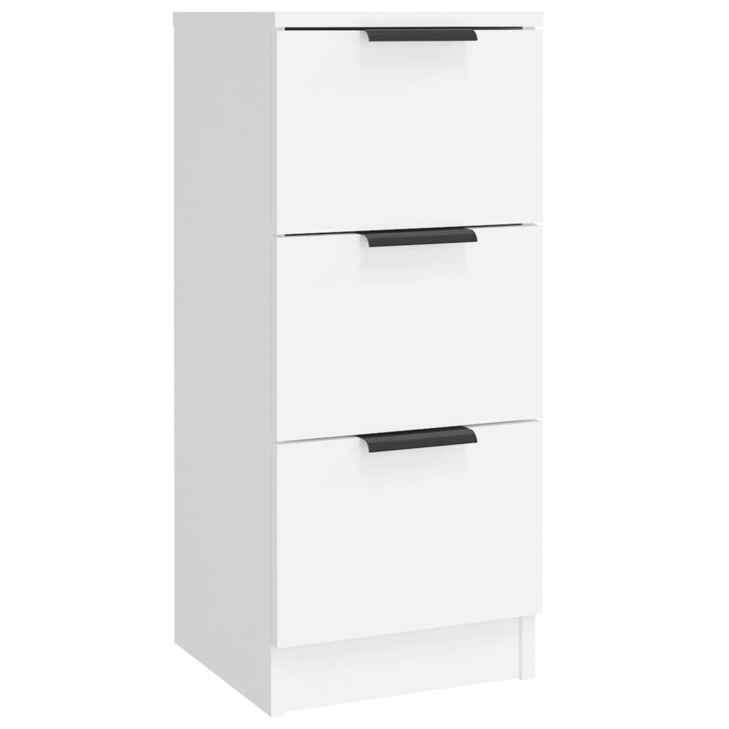Dressoirs 3 St Bewerkt Hout Wit