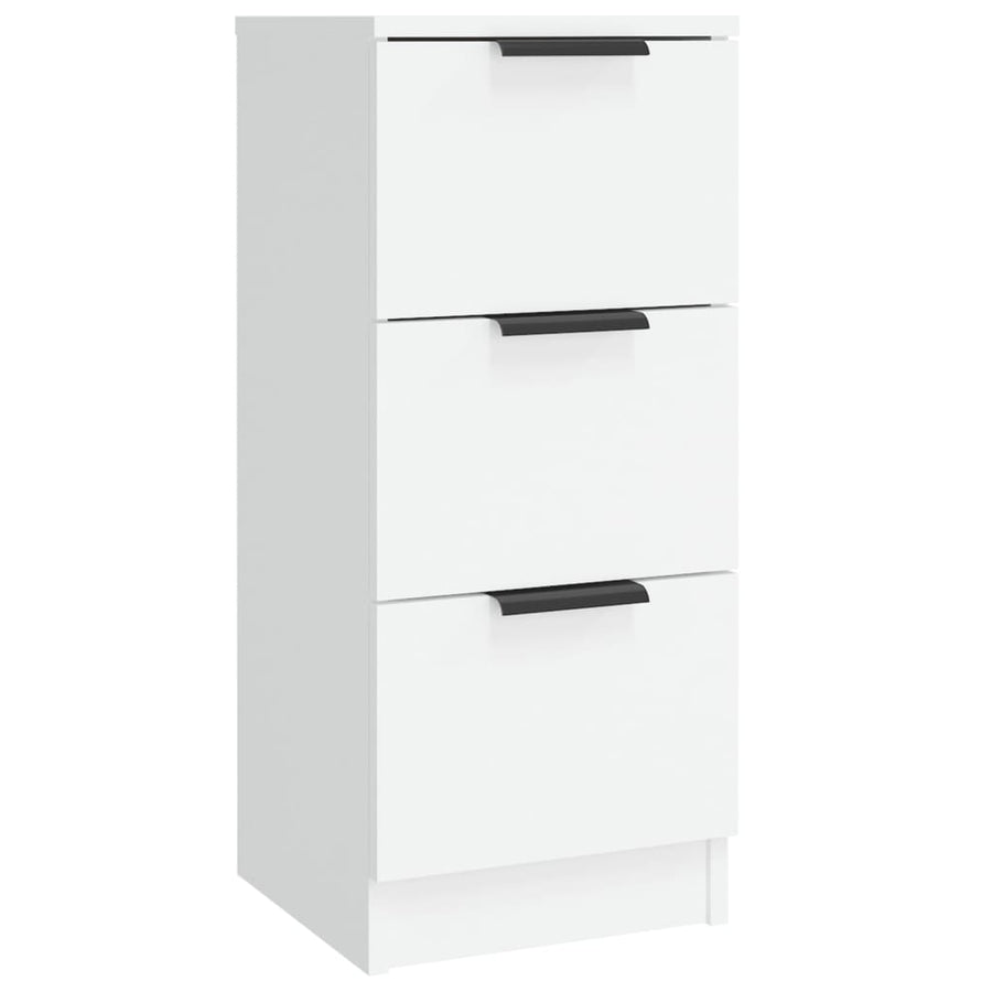 Dressoirs 3 St Bewerkt Hout Wit