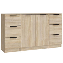 Dressoirs 3 St Bewerkt Hout Sonoma Eiken
