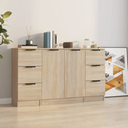 3 Sonoma Oak-Effect Sideboards