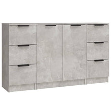 Dressoirs 3 St Bewerkt Hout Betongrijs