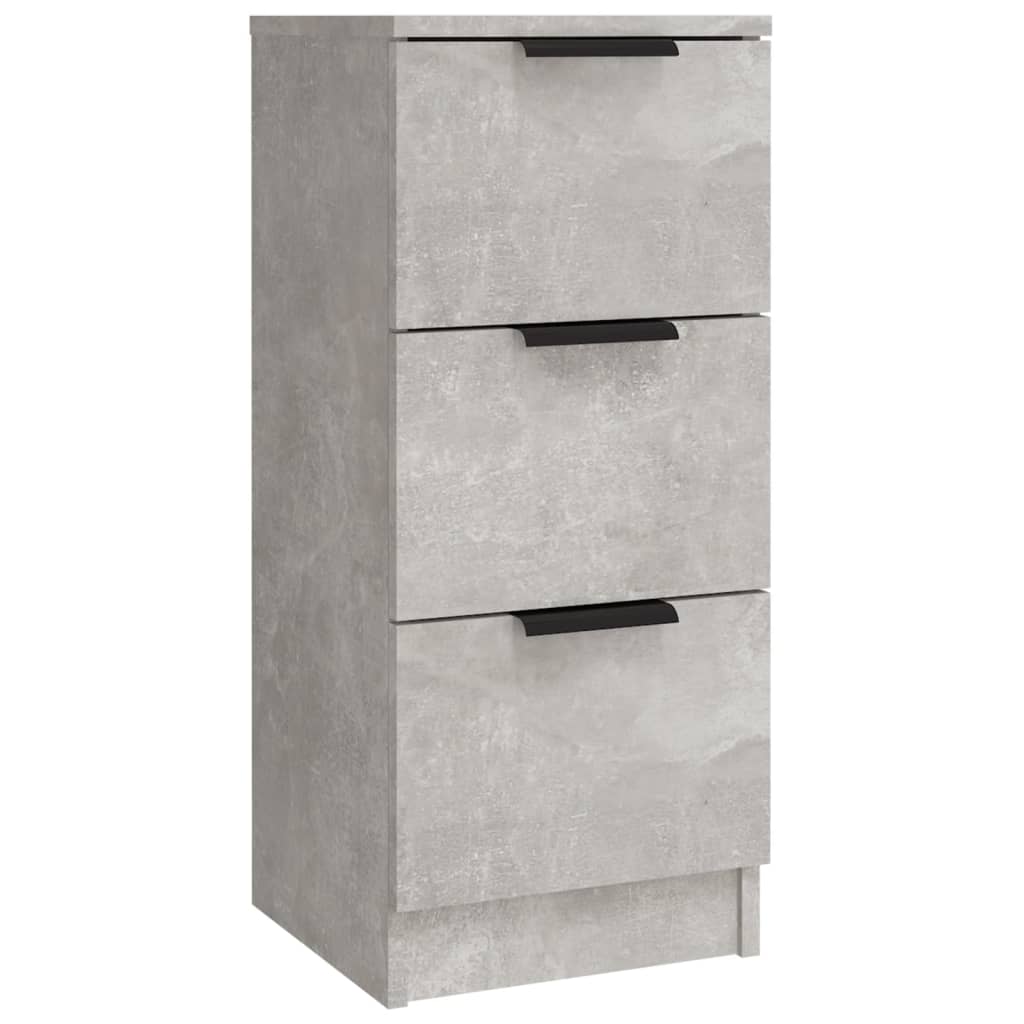 Dressoirs 3 St Bewerkt Hout Betongrijs