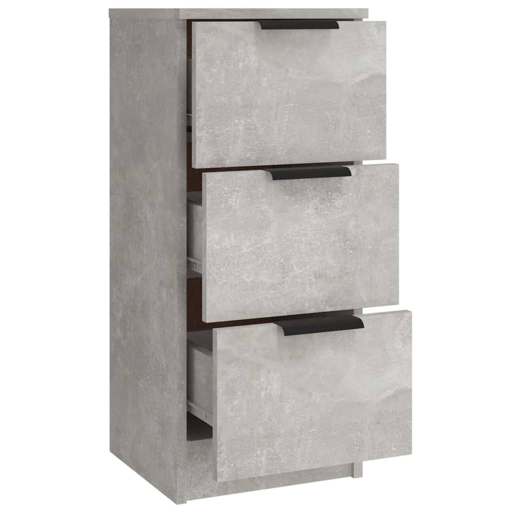 Dressoirs 3 St Bewerkt Hout Betongrijs