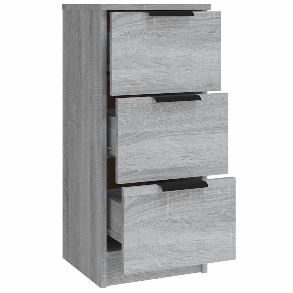 Dressoirs 3 St Bewerkt Hout Grijs Sonoma Eikenkleurig