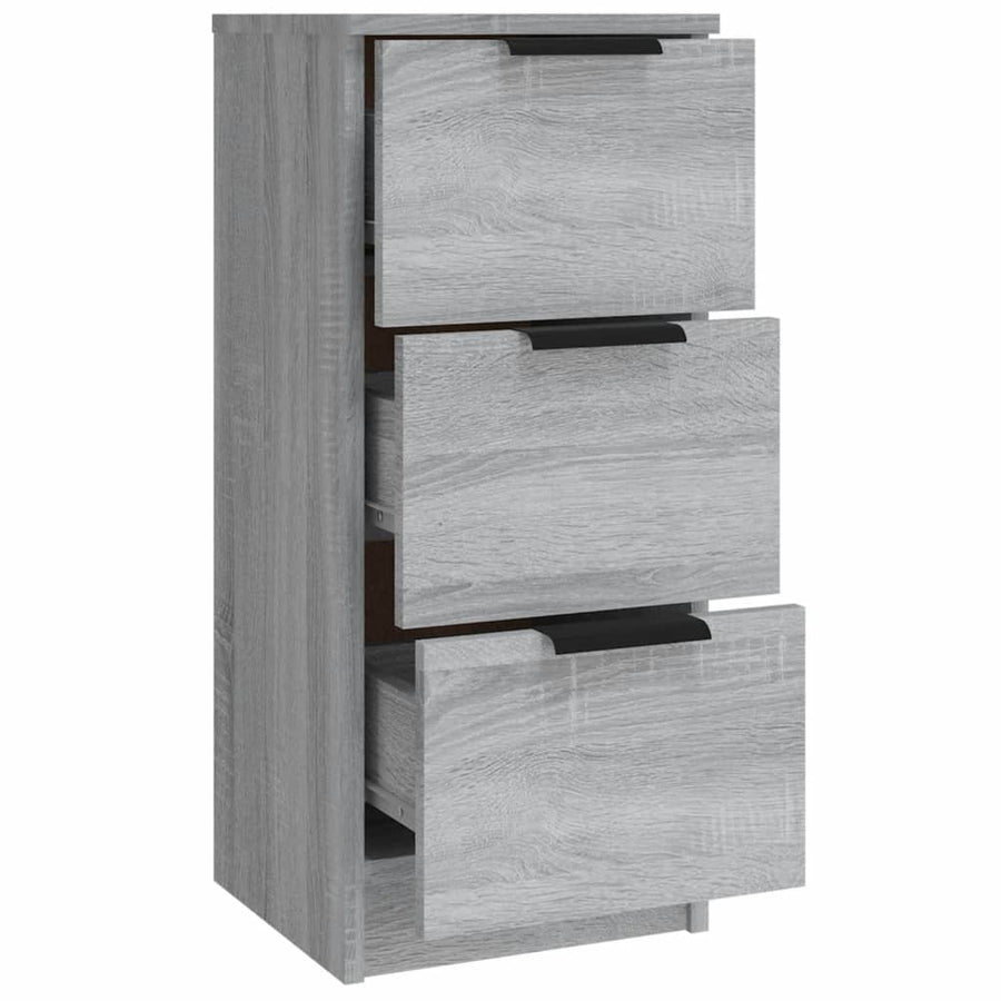 Dressoirs 3 St Bewerkt Hout Grijs Sonoma Eikenkleurig