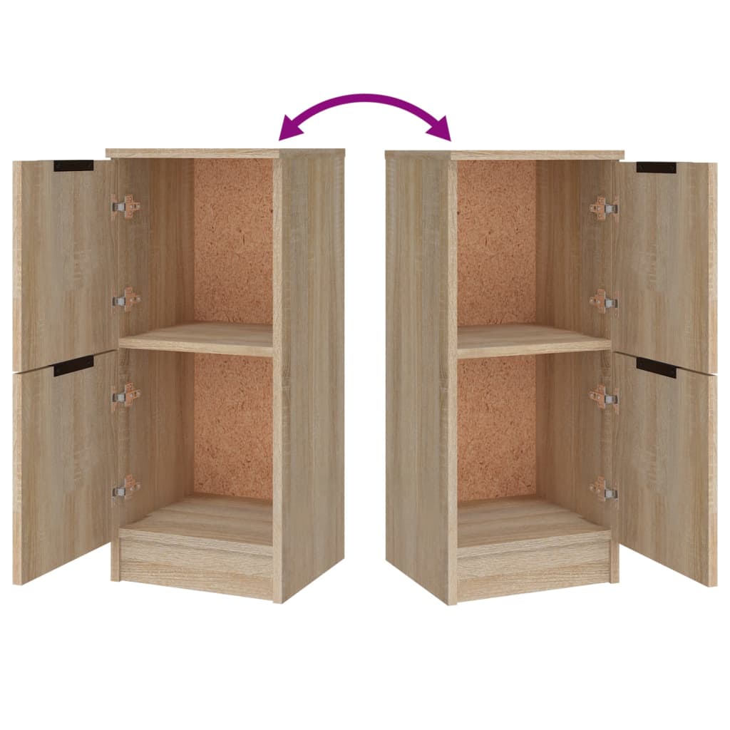 Dressoirs 3 St Bewerkt Hout Sonoma Eiken