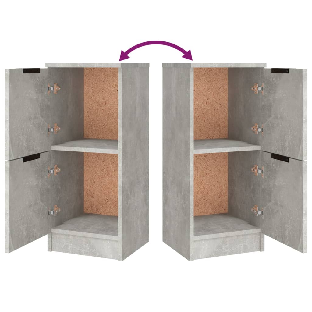 Dressoirs 3 St Bewerkt Hout Betongrijs