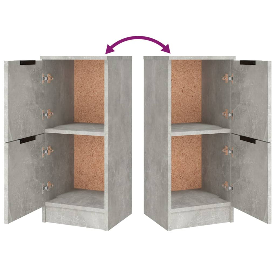 Dressoirs 3 St Bewerkt Hout Betongrijs