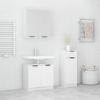 3-piece Bathroom Cabinet Set Engineered Wood White