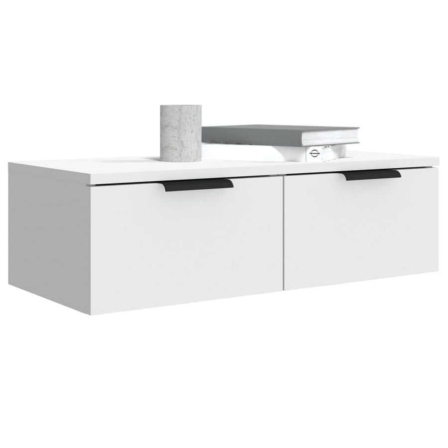 Wandkasten 2 St 68X30X20 Cm Bewerkt Hout Wit